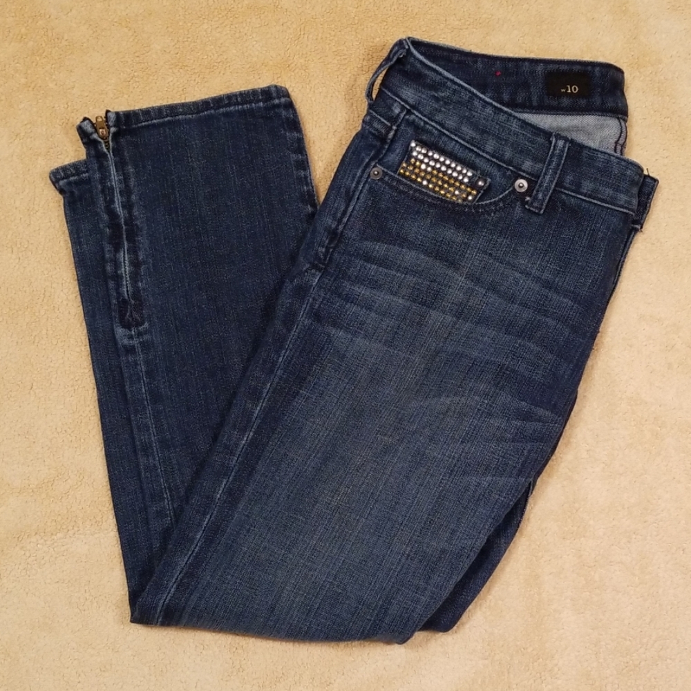 X2 Quality Denim Embellish Cropped Jeans in Size 4